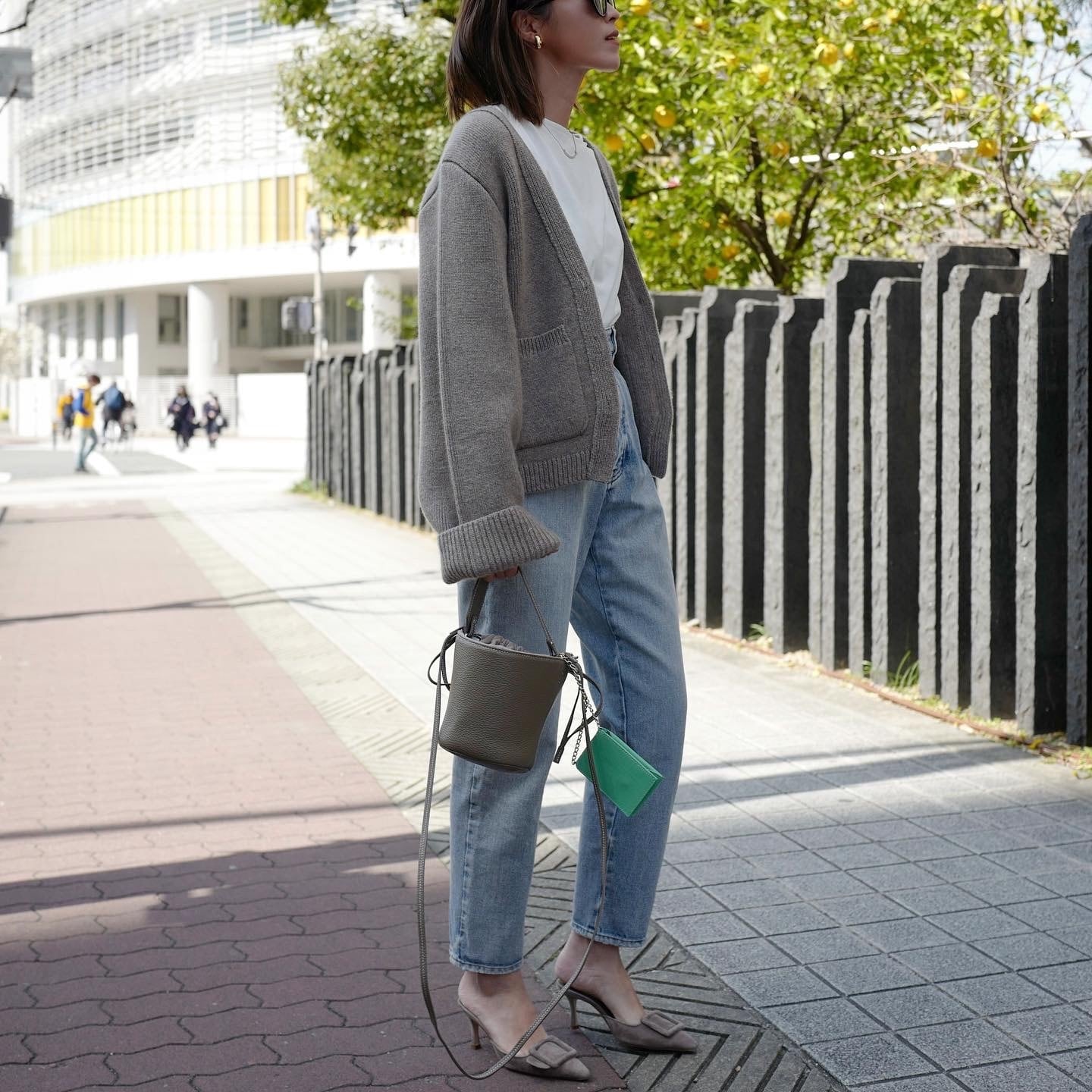 Pottery Bag/SILVER/CHOCOLATE/TAUPE/GREEN/SAKURA